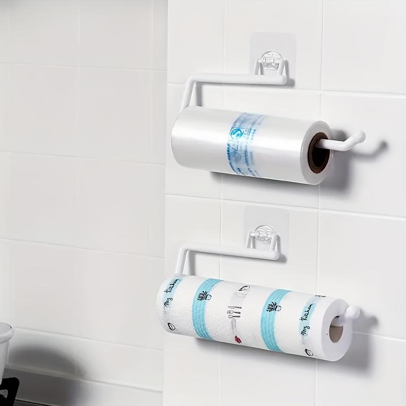 1Pcs Tissue Hanger Plastic Paper Roll Holder Wall Mounted Towel Storage Rack Organizer Shelf for Kitchen Bathroom
