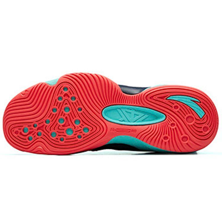 Anta Crazy Series Synthetic Leather Fabric Wear-Resistant Non-Slip Mid-Top Basketball Shoes Men sneaker Blue Red 11931605-3