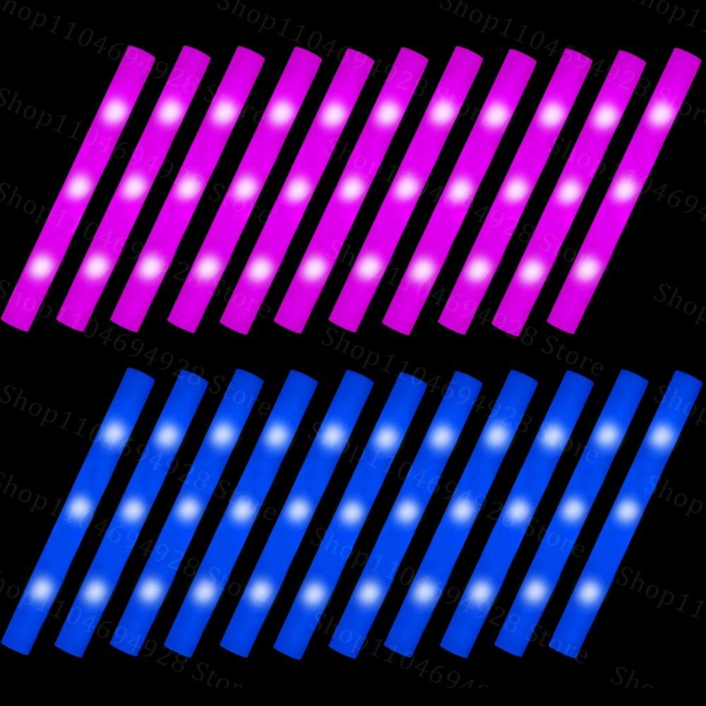 30-180PCS LED Foam Glow Stick with Sign Wedding Reception Props Light Up Stick Glow Stick for Wedding Party Birthday Concert