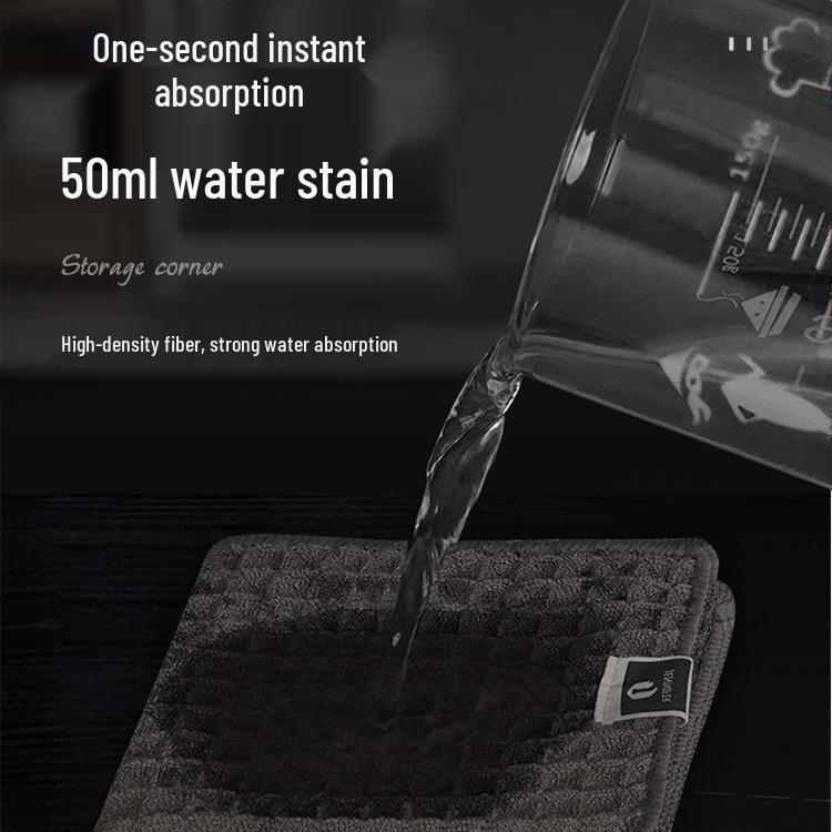 Waffle Weave Lint-Free Dishcloth: Absorbent Cleaning Towel for Kitchen & Coffee Bar