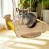 Natural Wooden Small Pet Swing Hammock Chew Proof Hanging Bed Toy For Chinchilla Cage Exercise Entertainment Activity