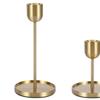 2 Pieces Candle Holder Gold Banquet Decorative Living Room Fireplace Versatile Festival Ornament