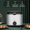 Electric Deep Fryer French Fries Frying Machine with Basket Fried Chicken Grill 2.5L Adjustable Thermostat Kitchen Cooking Oven