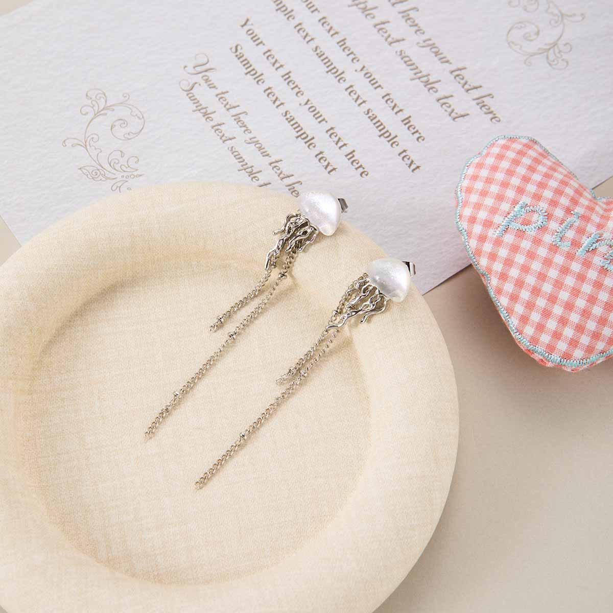 Высококачественные Серьги-гвоздики Длинные Супер Блестящие Медуза Кисточка Уникальные Серьги Нишевый Дизайн Серьги с Характером Модные