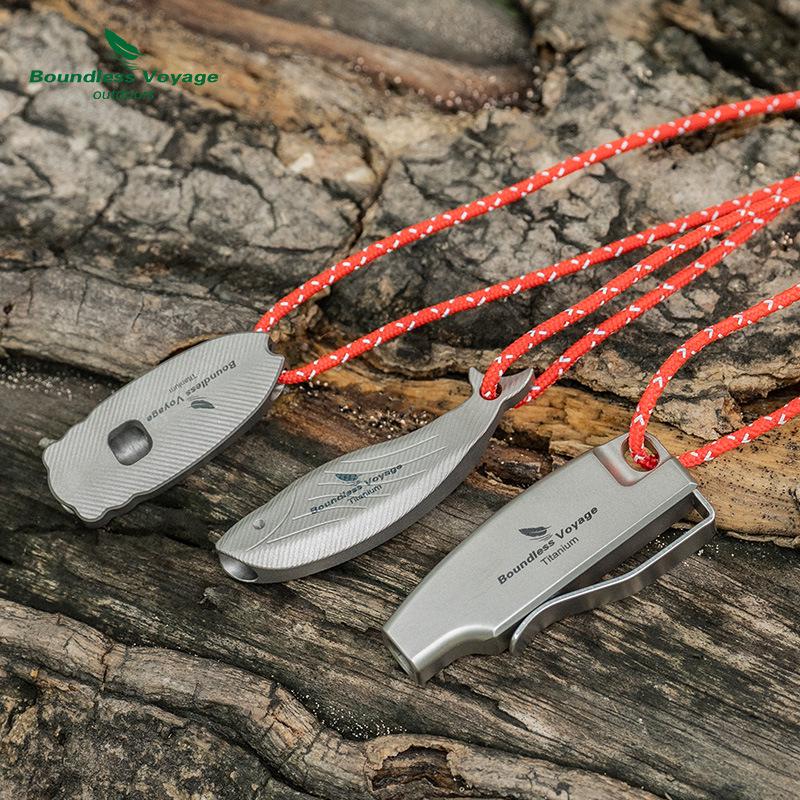 Ultralight Titanium Emergency Survival Whistle - 120dB, Portable & Durable