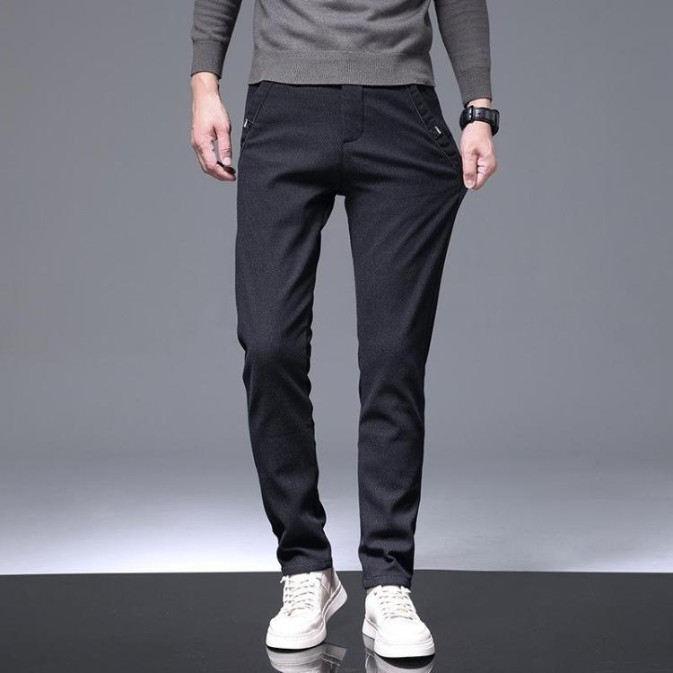 Mens Elastic Pants Summer Thin Slim Fit Casual Fashion Pants 28