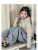 2025 Girls' Spring/Autumn Cardigan & Wide-Leg Pants Set - Hooded Casual Two-Piece Outfit