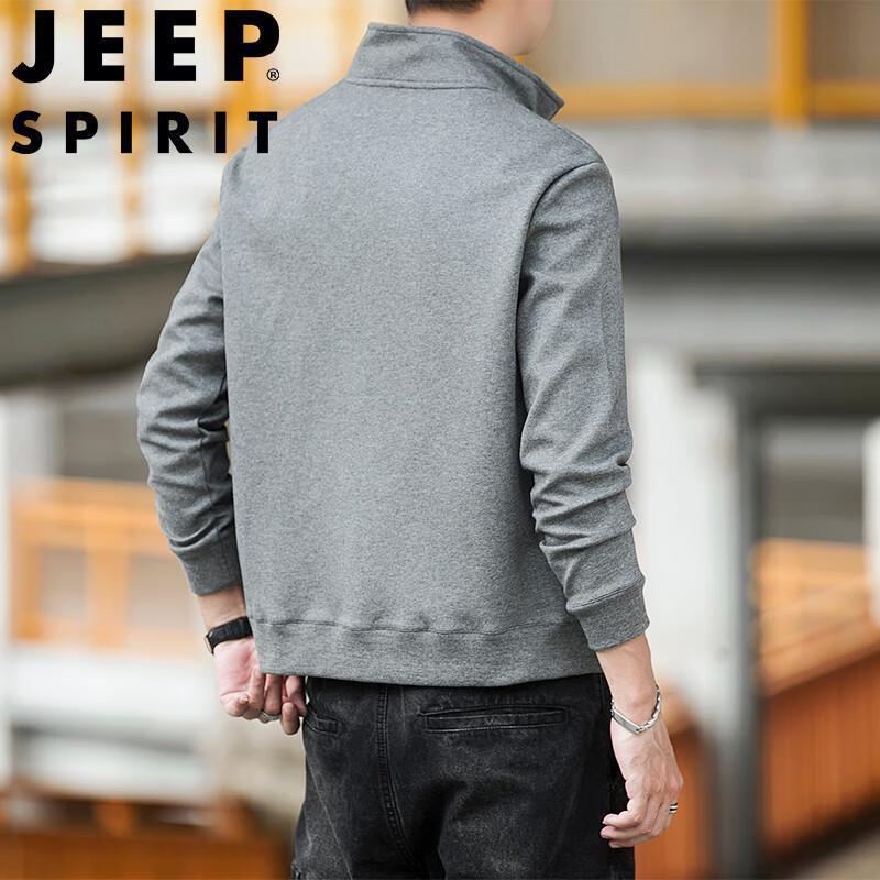 JEEP SPIRIT Men's Spring Autumn Casual Stand Collar Jacket