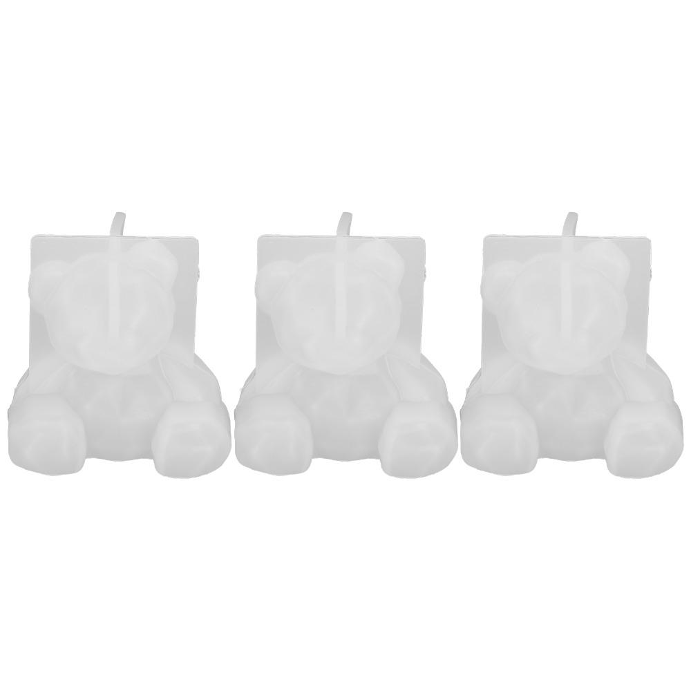 3pcs Food-Grade Silicone Bear Resin Mould Cute Bear Bear Candy Mould  Candle Making
