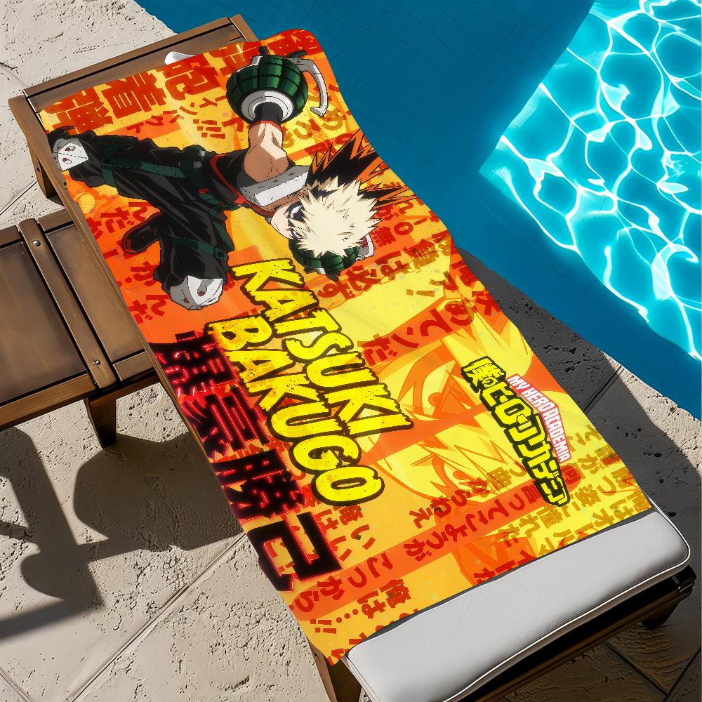 

cool anime k-Katsuki b-Bakugo fanart soft Beach Towels Trip swim Pool bathing Towel Gym Spa home Decor Gift Holiday Vacation W30*H60(CM)