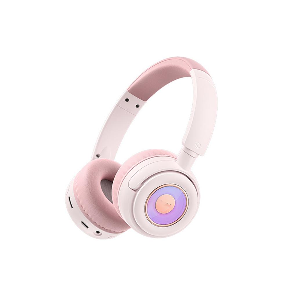 Children's Headset Wireless Bluetooth Headset Cartoon Lovely Macaron Multi-Color Learning Folding Headset
