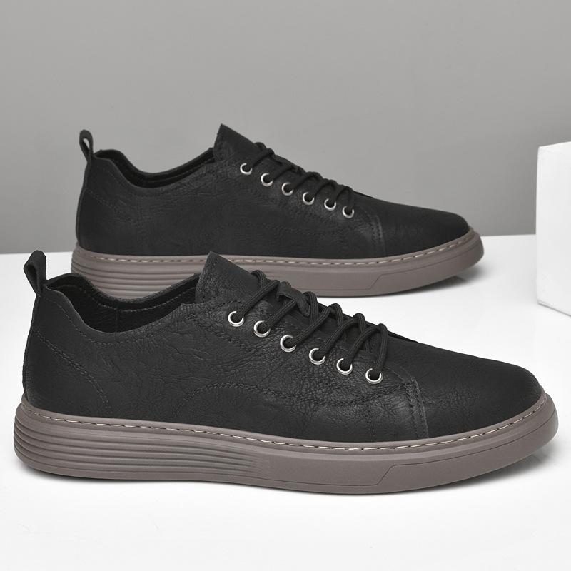Men's Shoes 2025 Summer New Men's Comfortable Wear-resistant Non-slip British Style Tooling Leather Surface Waterproof Outdoor Casual Shoes