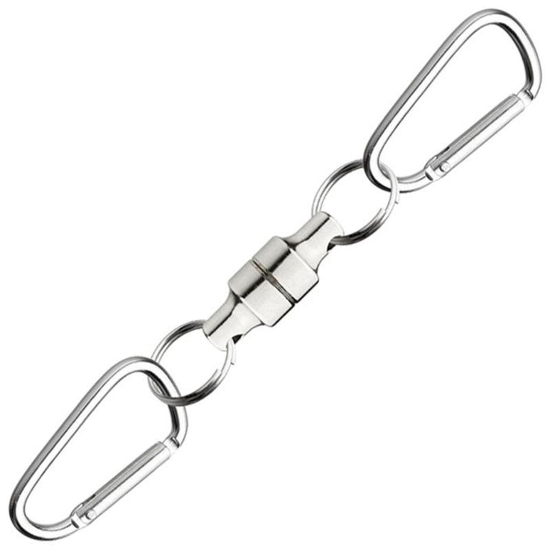 Magnetic Fishing Clip, Fly Fishing Magnetic Net Release Clip Hanging Holder Lanyard Clip Carabiners Keychain Hook Buckle серебряный