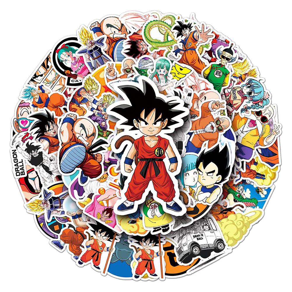 10/30/50pcs Cartoon Dragon Ball Graffiti Stickers Classic Manga Son Goku Decals DIY Skateboard Helmet Anime Graffiti Sticker Toy