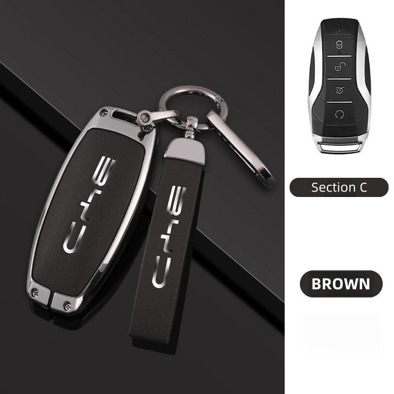 Zinc Alloy Car Key Case Cover For BYD Song Pro Plus Max Dmi EV Seal Dolphin 2022 2023 2024 Remote Control Key Bag Accessories