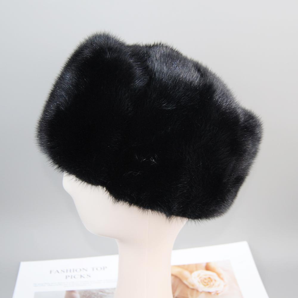 Offre spéciale de luxe pour femmes, chapeau en vraie fourrure de vison, casquette 2022, nouvelle collection hiver neige unisexe, béret en fourrure de vison naturelle, chapeaux de bombardier