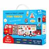 Jumbo Floor Puzzle Fire Truck Toddler Puzzles for Kids Firefighters Emergency Rescue Ambulance Jigsaw Puzzles Toys for Boy Girl