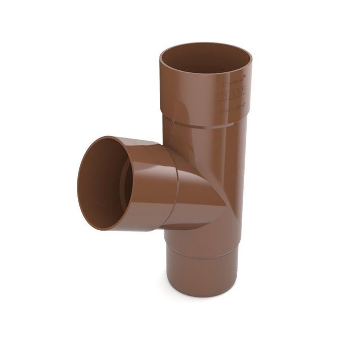 Té Gouttière Marron, Système 63 - Raccord Essentiel