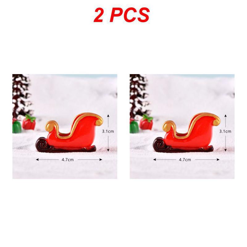 Christmas Figurines Dollhouse Ornament Home Decorations Fairy Garden Micro Landscape Deer Xmas Tree Santa Claus Snowman