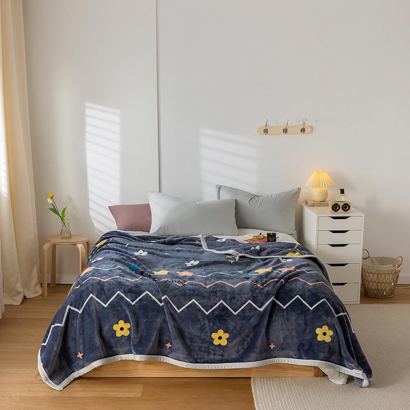 Neue bedruckte Decke, Martendecke, Sofabezugdecke, verdickte Geschenkdecke, Nickerchendecke, Farai-Decke