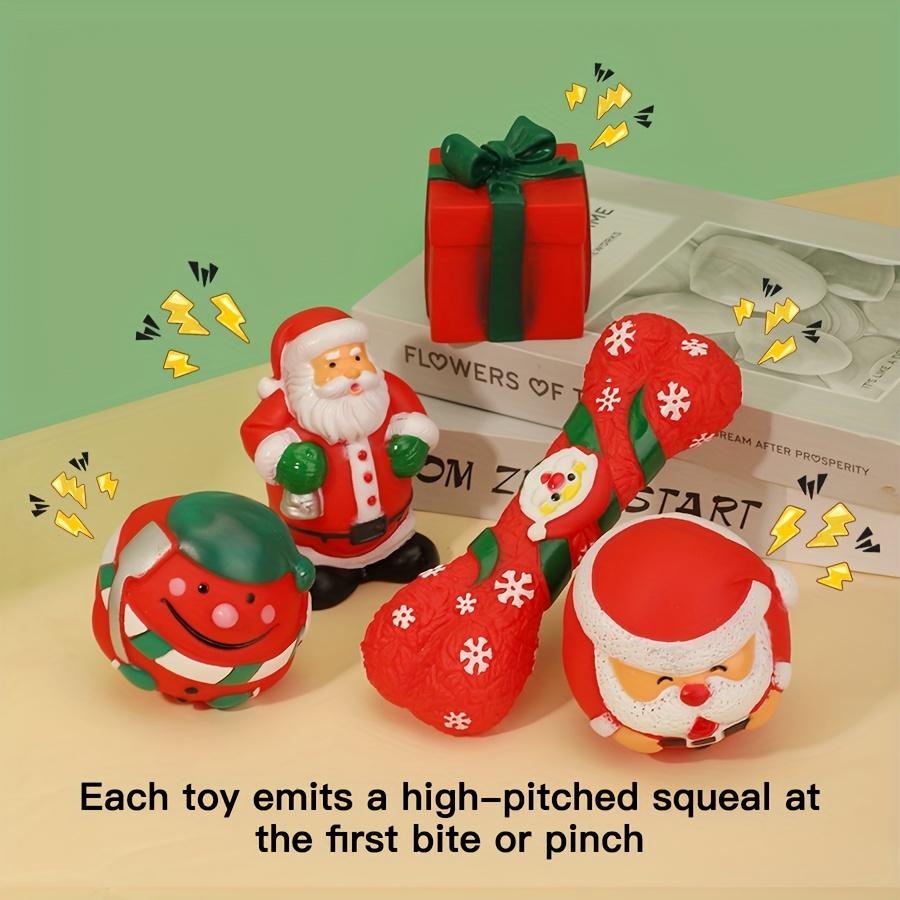 Pet Dog Christmas Chewing Sound Toy Set 5-Piece Set Interactive Toys for Dogs Holiday Themed Bites And Sounds