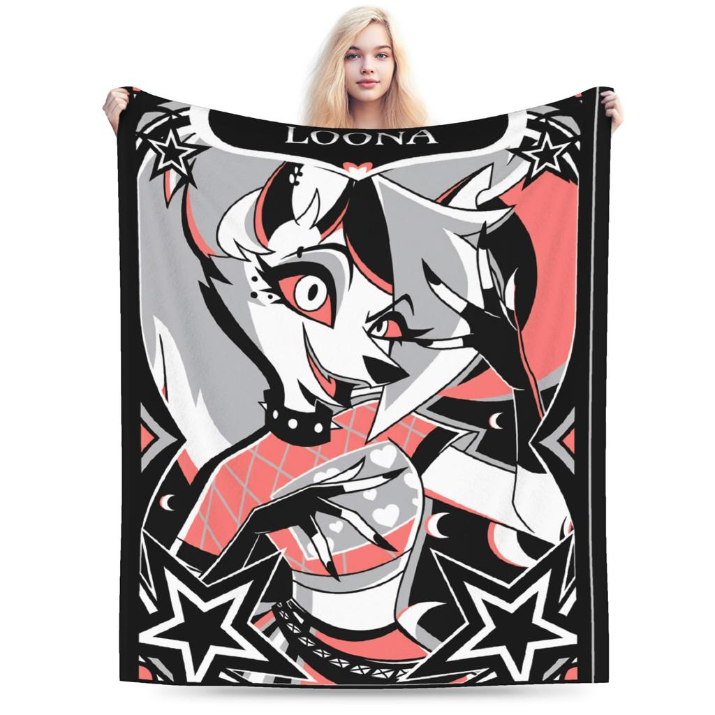 Warme Decken Junge Mädchen Dekorative Loona Bettwäsche Überwürfe Helluva Boss Flanell Tagesdecke Für Heimdekoration Lustige Sofa Bett Abdeckung