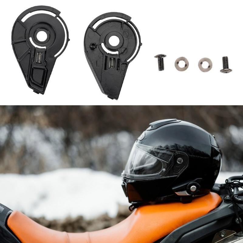 1 Pair Face Shield Windshield Visors Base with Screw Helmets Accessories for SOMAN 965 PA901 Visors Gear Base Plate
