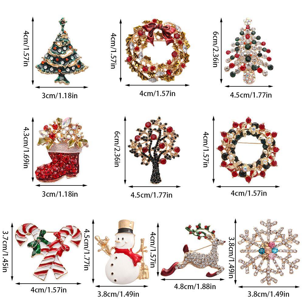 Módní šperky s kamínky Vánoční dárek Vánoční brože Odznaky Brože Špendlíky na vánoční stromeček