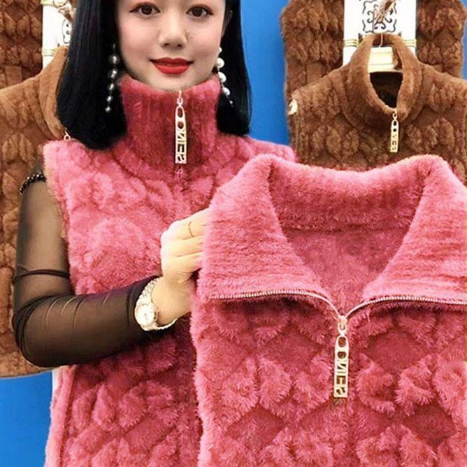 

Женский зимний кардиган больших размеров, утолщенный, жилет, стеганая теплая куртка с высоким воротом, без рукавов 5XL