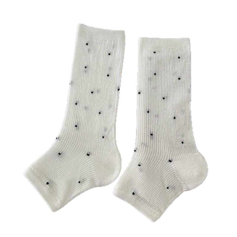 Spring and Summer Stocking Pile, Dotted Stockings, Foot-pushing Leg Stockings, Mid-calf Socks, Simple and Versatile, Breathable, Thin Socks