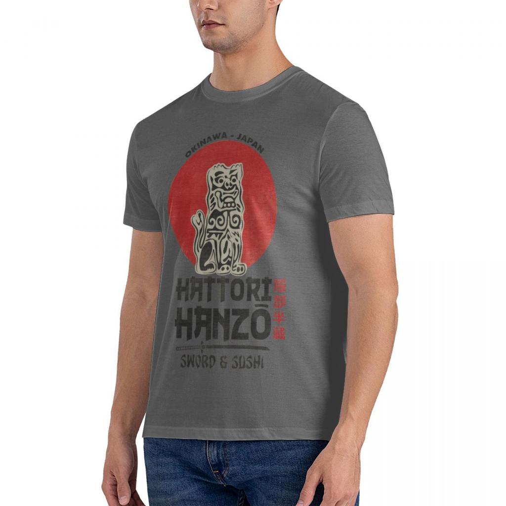 Hattori Hanzo Kill Bills Printed T-Shirt Funny Mens Short Sleeve Loose Oversized Tees