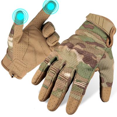 Gants tactiques pour hommes, écran tactile, cyclisme, camouflage, tir militaire, moto, équitation, vélo, course à pied, Paintball