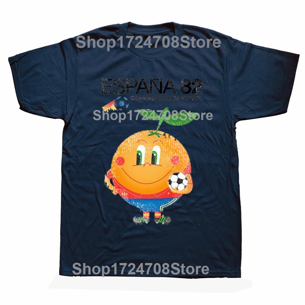 Funny Espana 82 Spain Football Graphic T-shirts Men Women's Fashion Casual Tshirt 100% Cotton Loose Oversized T Shirt