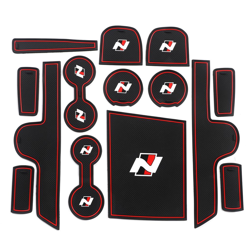 Gate Slot Cup Mat for Hyundai Elantra AVANTE 2025 2025 N Sports Style Non-Slip Door Pad Interior Accessories