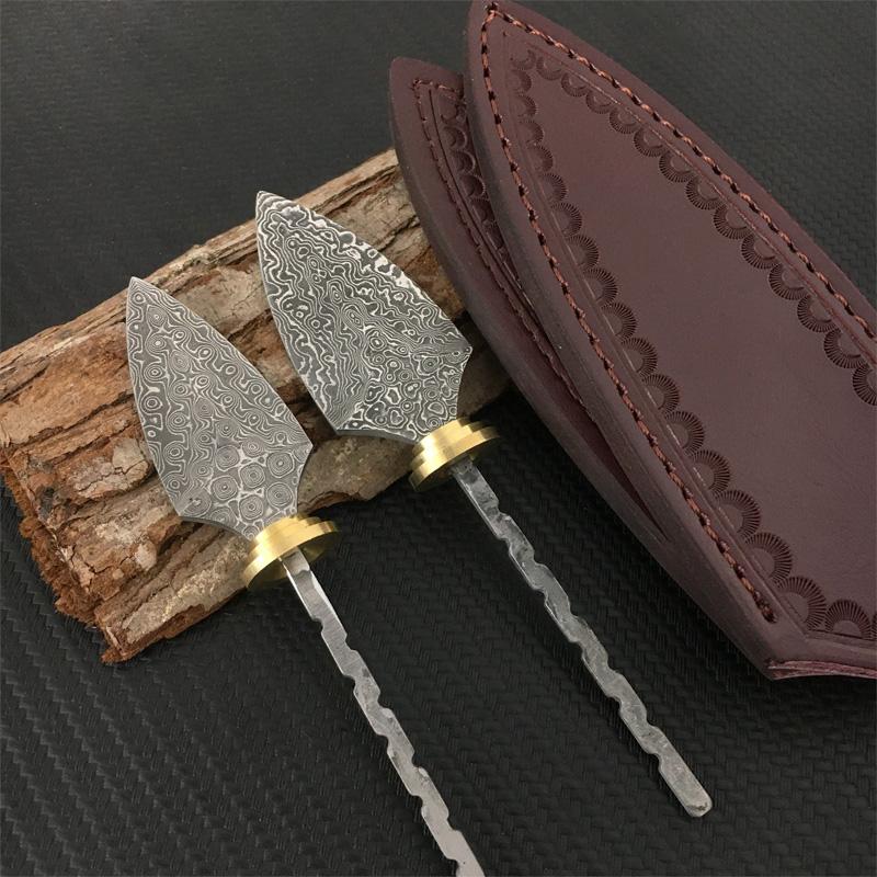 DIY Półfabrykat Wzór Stali Damasceńskiej Nóż do Herbaty Pu'er Akcesoria do Ceremonii Herbaty Pu'er i Herbaty Ciemnej DIY Nóż Narzędzie Tnące