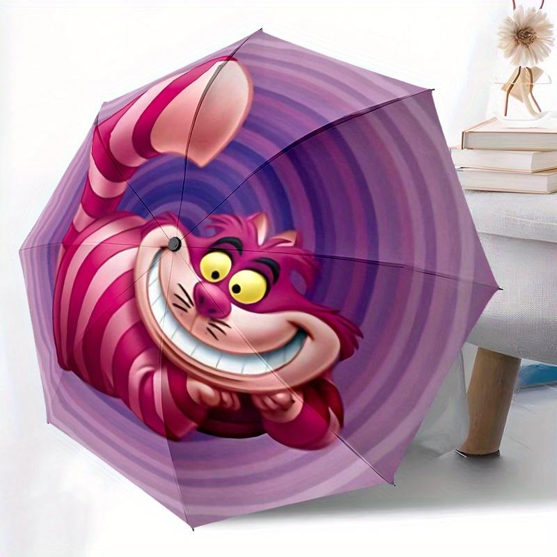 1pc Cheshire Cat Automatic Umbrella 8-Bone Design Compact Gear for Outdoor Travel,Perfect Gift for Friends' Birthdays y250813055
