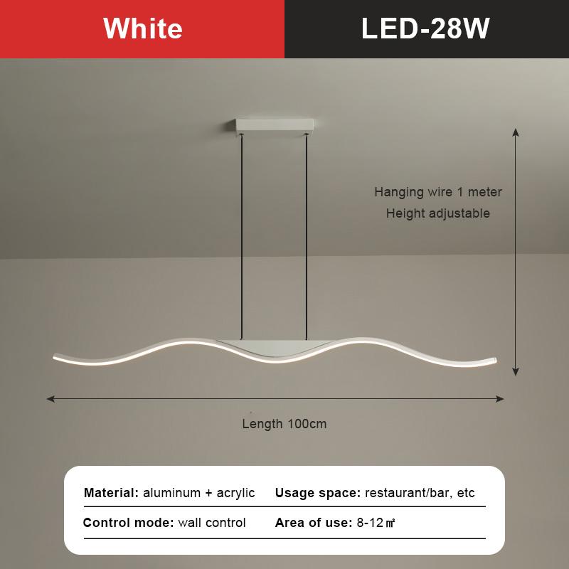 Nordic LED Pendant Light For Dining Living Room Bedroom Home Decoration Art Line Indoor Lighting Hanging Lamp Restaurant Fixturs