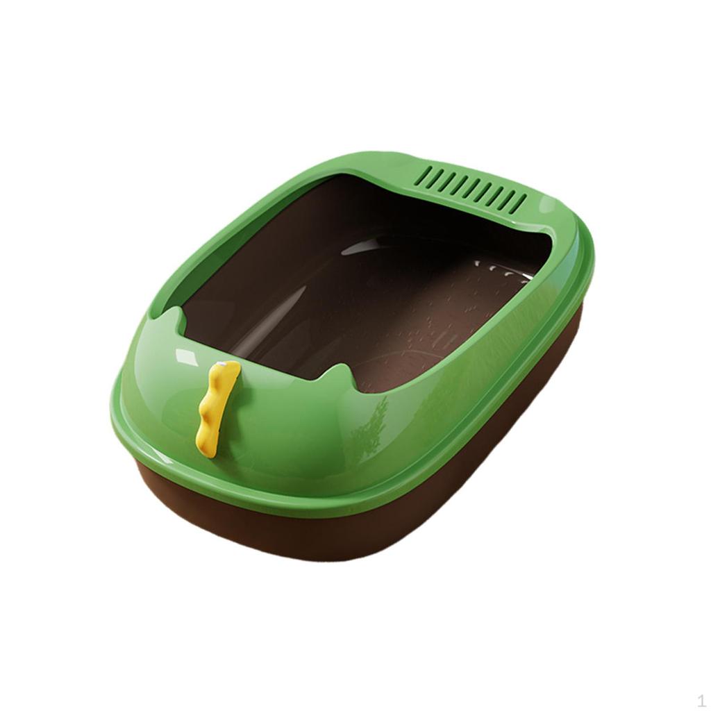 Litter Box Potty Toilet Sandbox Container Splashproof Cage Bedpan Pet for