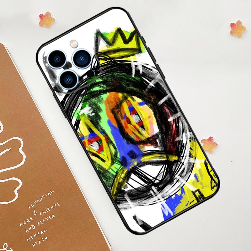 Graffiti Phone Case For iPhone 17 Pro Max 14 11 15 16 Pro Max 13 12 mini 16 Plus 16e 17 Air Funda
