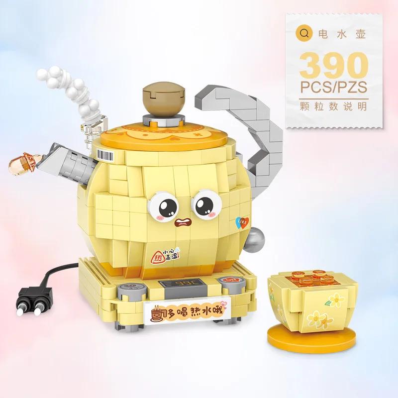 Building Blocks Panda Creative Assembly Decoration Dessert Electrical Mini Particles, Educational Boys and Girls Kids Toys