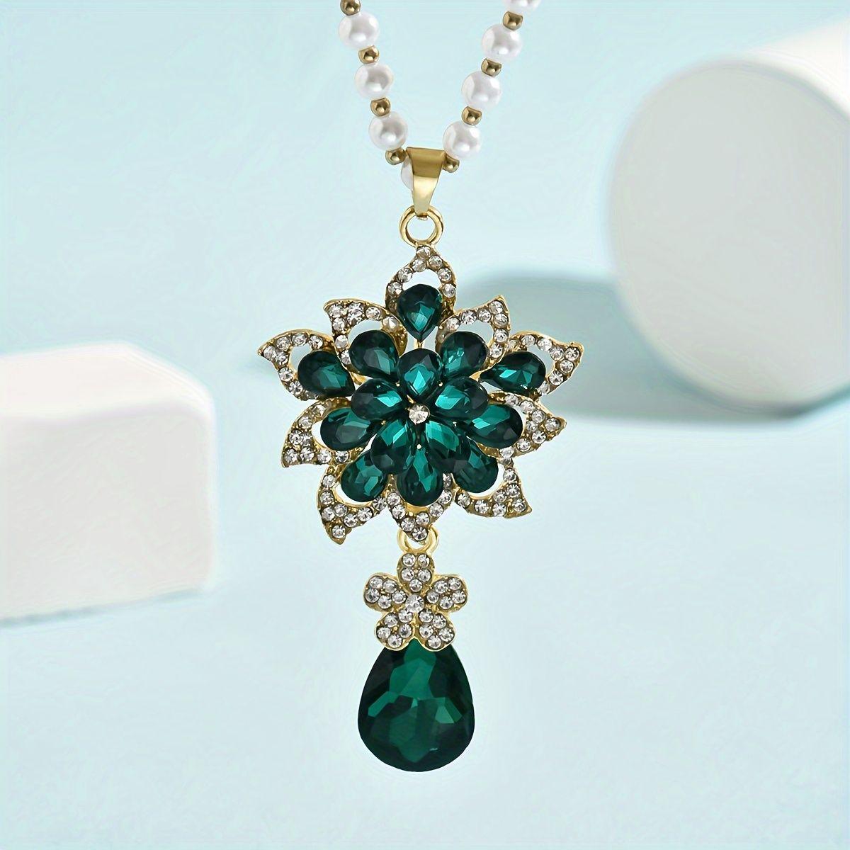 

Full Diamond Moon Drop Purple Brooch One Size зелёный