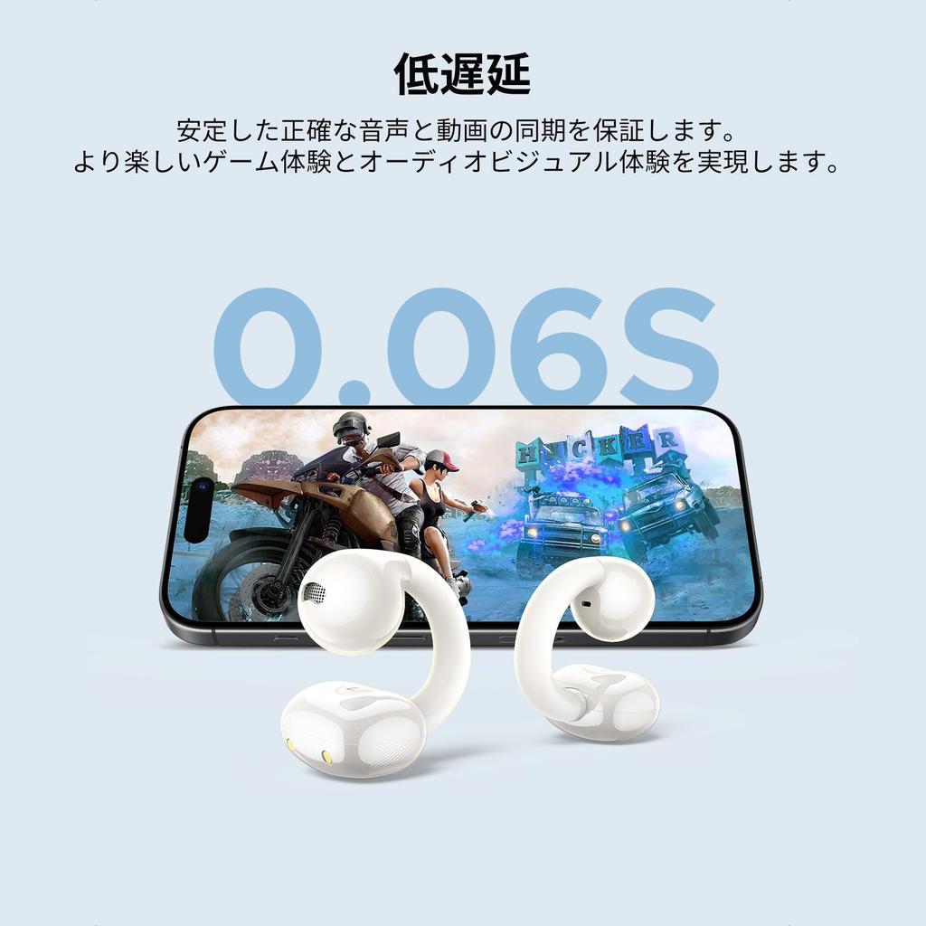 UGREEN Wireless Bluetooth Ear Cuffs with and AI Noise Cancellation for Fully IPX5 Up To 30 Hours of Earbuds 5.4 Hi-Fi Sound, ENC, Calls. [Open-Ear,