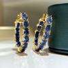 Xiaomi Huitan Aesthetic Women Hoop Earrings Silver Color/gold Color Fashion Daily Party Accessories Elegant Wedding Jewelry Inlaid CZ