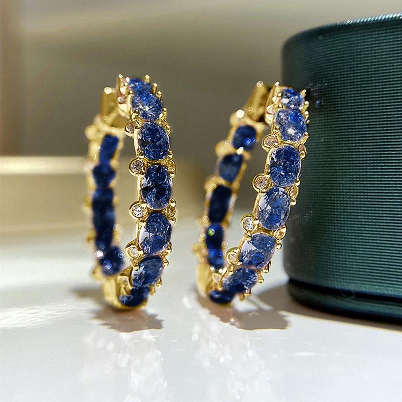 Xiaomi Huitan Aesthetic Women Hoop Earrings Silver Color/gold Color Fashion Daily Party Accessories Elegant Wedding Jewelry Inlaid CZ