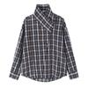 TAOP&ZA Women's Plaid Stand Collar Double-Breasted Shirt - Spring 2026 Trend