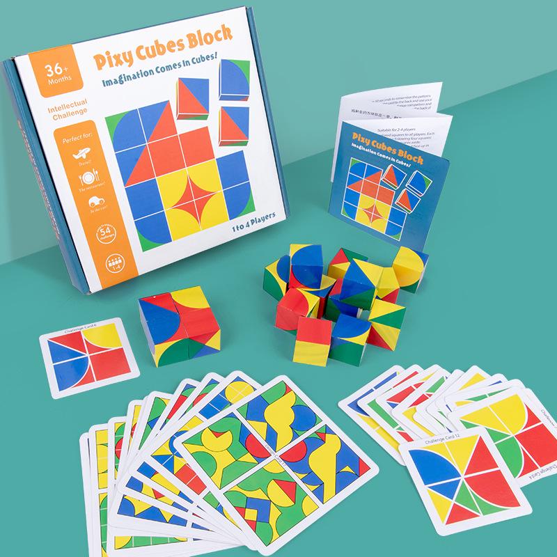 Cube Space Creative Puzzle: Educational Building Blocks for Young Children's Logical Thinking and Intelligence Development.