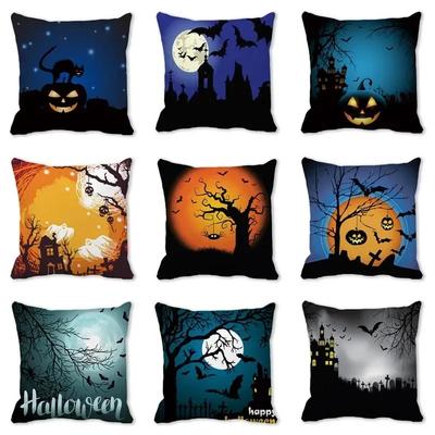 Halloween Horror Night Pattern Living Room Office Sofa Car Decorative Pillowcase