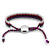 Bracciale in argento sterling 925 alla moda Bracciale in corda intrecciata stile nazione vintage Gioielli da donna con fascino regolabile