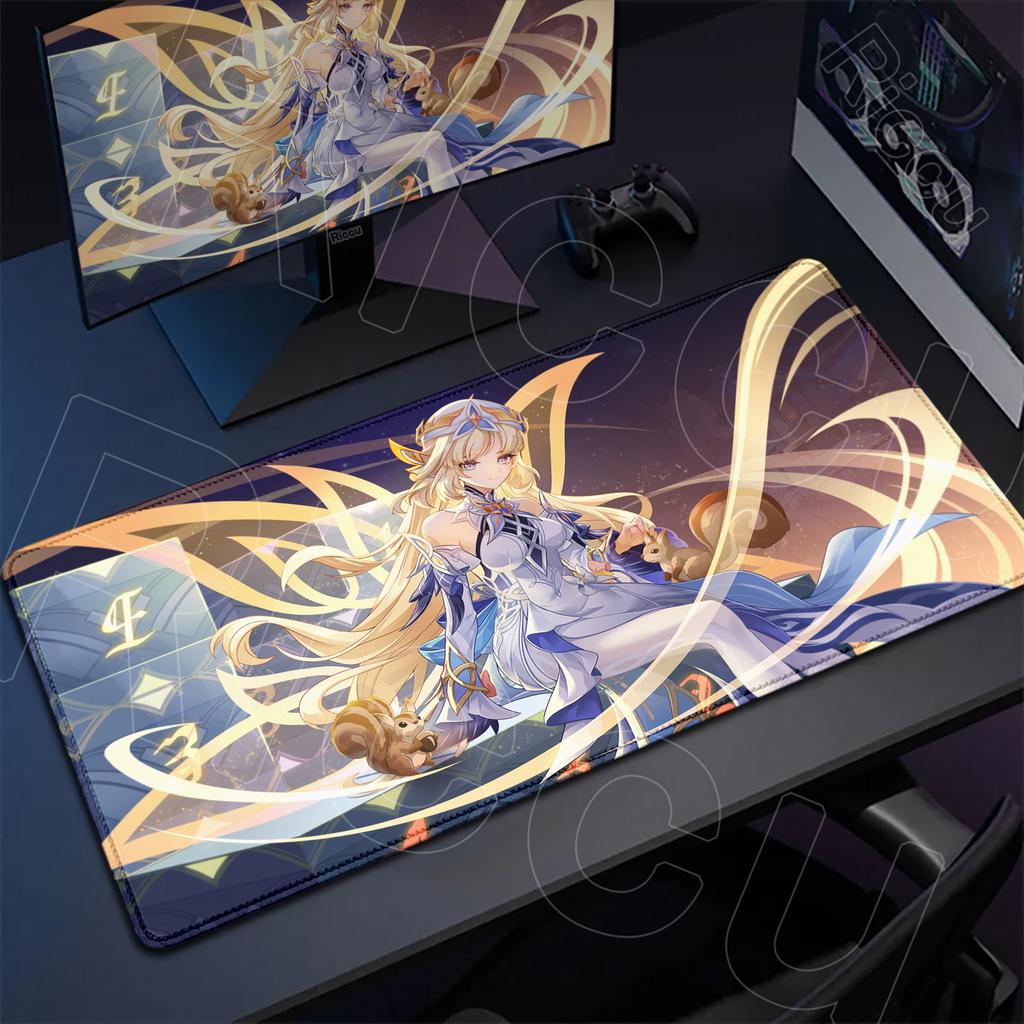 Anime Mousepad Large Genshin Impact Nicole Reeyn XXL Office Mats PC Accessorie Keyboard HD Mouse Pad Game Rubber Expand Desk Mat