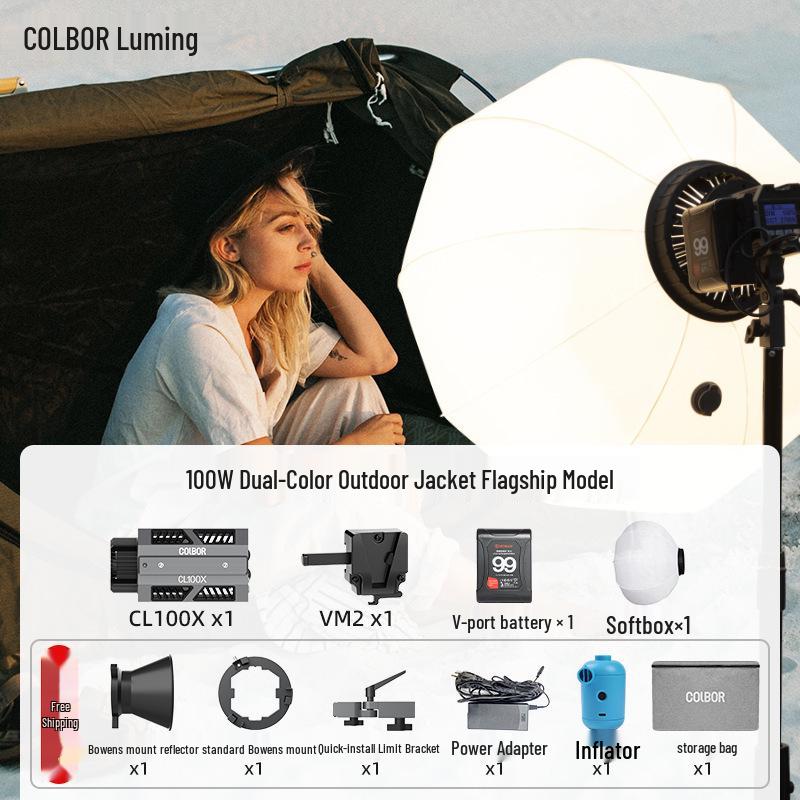 8Colbor CL100X Bi-Color LED Photography Light for Studio Video
